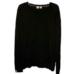 GAP Men’s 100% extra fine Merino Wool Black Crew Neck Pullover Size XL